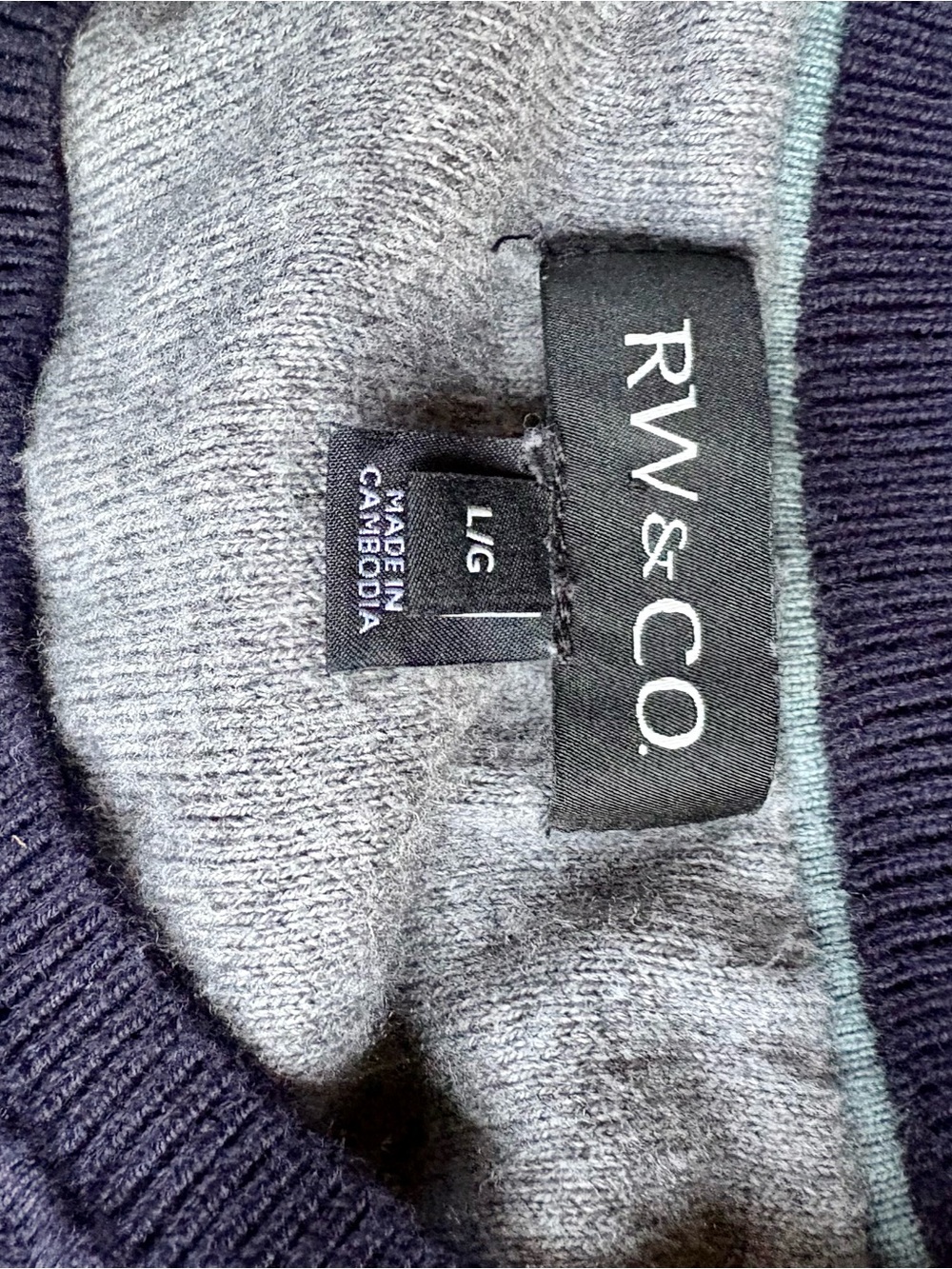 RW&CO. Navy Crewneck Sweater